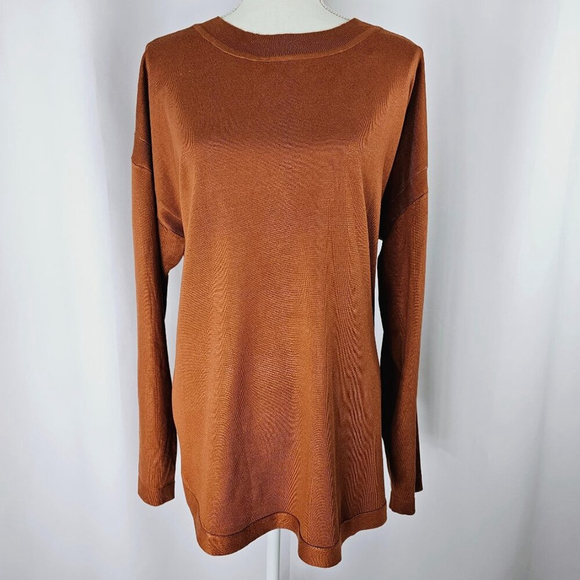 Lety & Me Women's Long Sleeve Scoop Neck Sweater In Pumpkin Spice Size 2X NWT - Picture 1 of 13